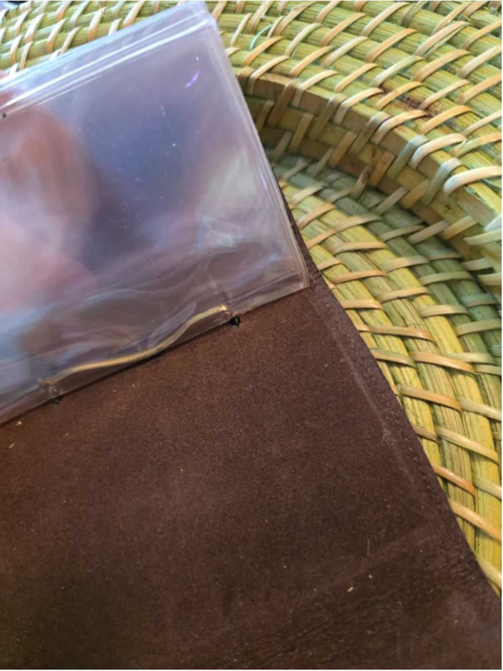 Vintage Wallet Card Case Black Small Cowhide Leather 80s 90s